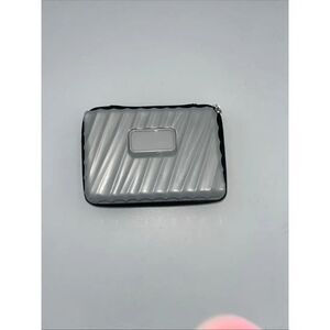 TUMI for Delta Silver Hard Shell Travel Kit Case w/Accessories Included 6” x 4”